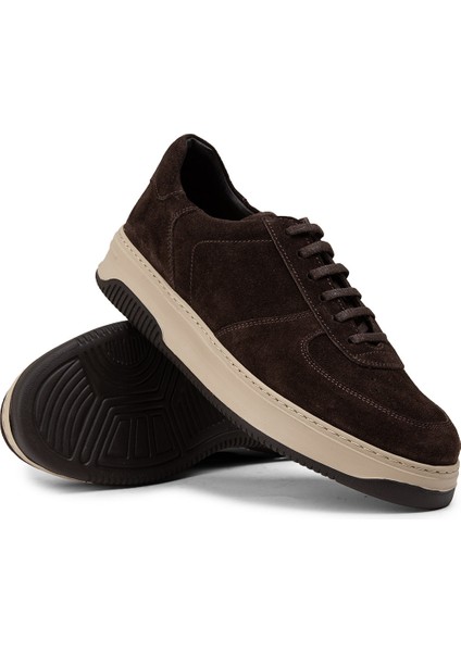 Hakiki Süet Kahverengi Erkek Sneaker Ayakkabı - 01965MKHVE04 modelleri