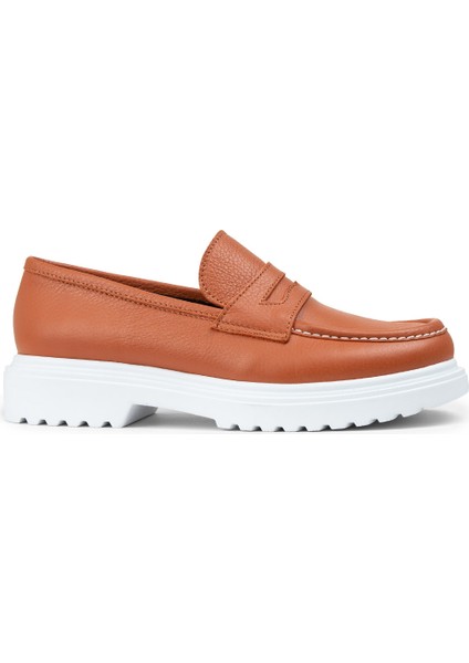 Turuncu Kadın Loafer - 01903ZTRCP02