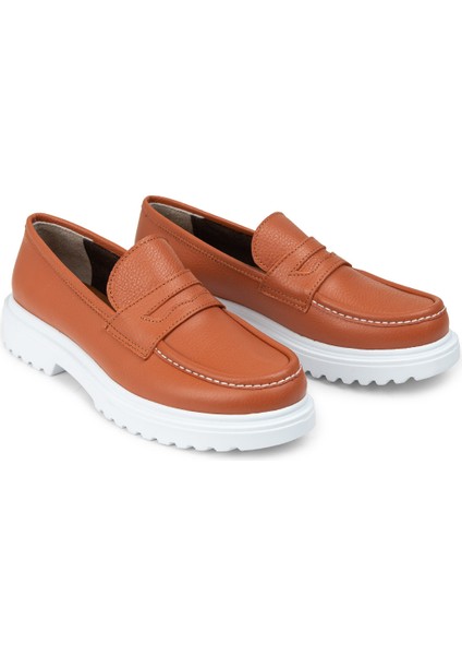 Turuncu Kadın Loafer - 01903ZTRCP02