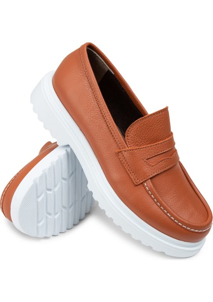 Turuncu Kadın Loafer - 01903ZTRCP02