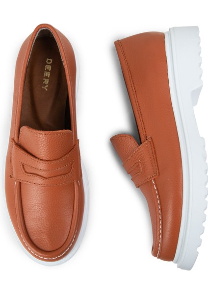 Turuncu Kadın Loafer - 01903ZTRCP02