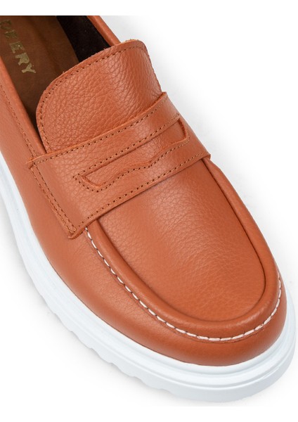 Turuncu Kadın Loafer - 01903ZTRCP02