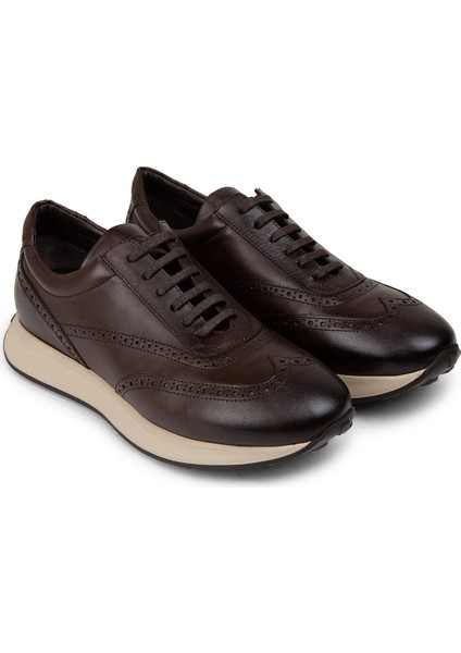 Kahverengi Erkek Sneaker Ayakkabı - 00750MKHVE07 fırsatları