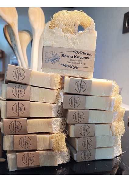 Kabak Lifli Banyo Sabunu, %100 Doğal, Vegan Ve El Yapımı, 1 ADET ve 100±5 gr.