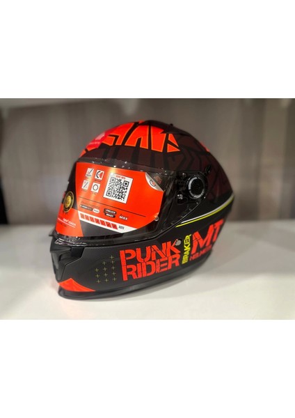 Kask mt Braker Sv Punk Rider B5 Mat Orange/red/black
