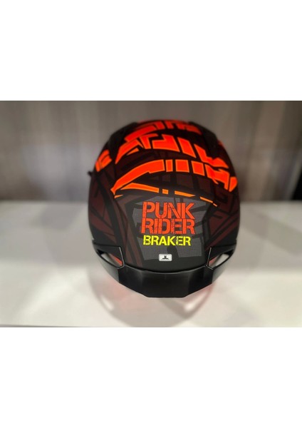 Kask mt Braker Sv Punk Rider B5 Mat Orange/red/black