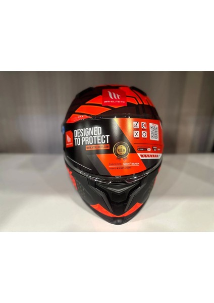 Kask mt Braker Sv Punk Rider B5 Mat Orange/red/black
