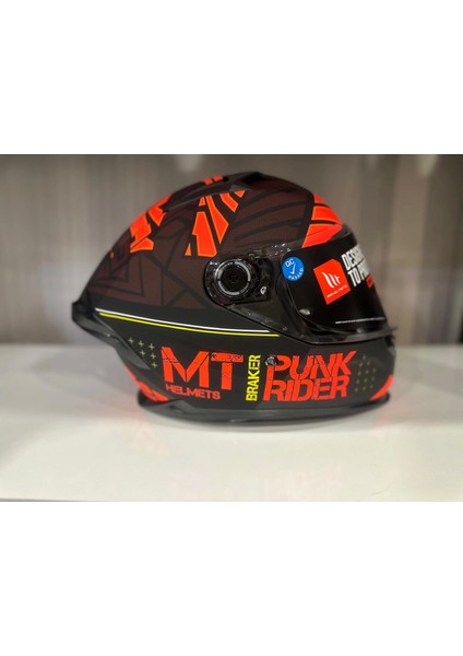 Kask mt Braker Sv Punk Rider B5 Mat Orange/red/black