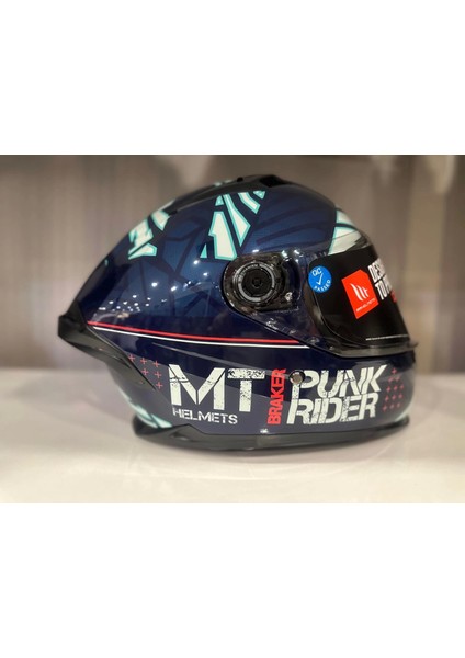 Mt Helmets Kask mt Braker Sv Punk Rider C7 Parlak Blue/black