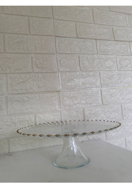 Ayaklı Kek Pasta Kurabiye Tatlı Sunum Tabağı 28CM