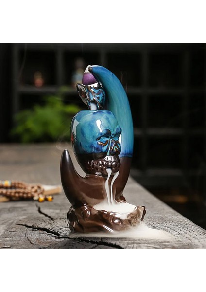 Kuru Kafa Tasarımlı Geri Akışlı Tütsülük 16*13*cm - Tütsü Hediyeli