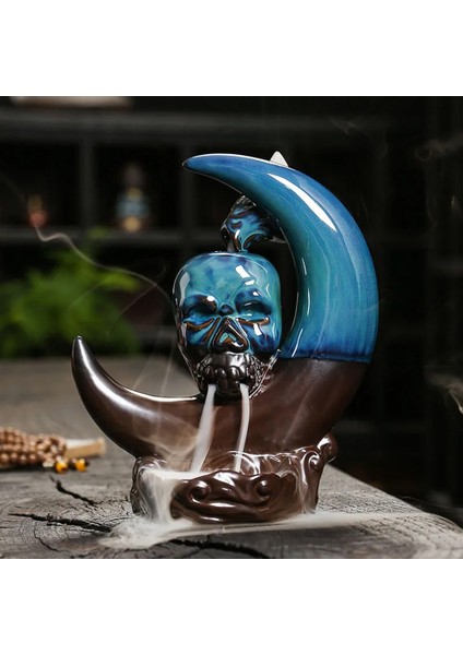 Kuru Kafa Tasarımlı Geri Akışlı Tütsülük 16*13*cm - Tütsü Hediyeli