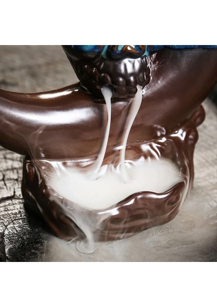 Kuru Kafa Tasarımlı Geri Akışlı Tütsülük 16*13*cm - Tütsü Hediyeli