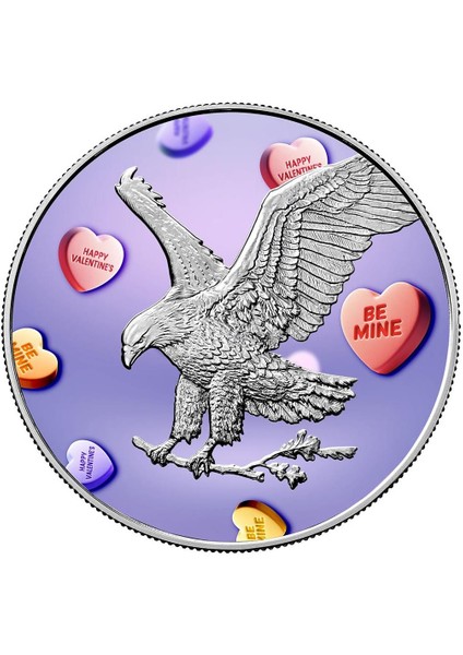 Valentine Day Walking Liberty Eagle 2024 1 Ons 31.10 Gram Gümüş Sikke Coin (999)