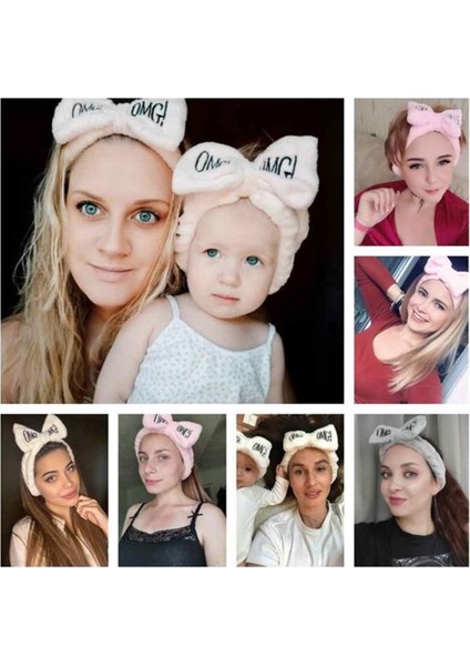 Fiyonklu Omg Mercan Peluş Saç Bandı Bandana Fuşya fırsatları