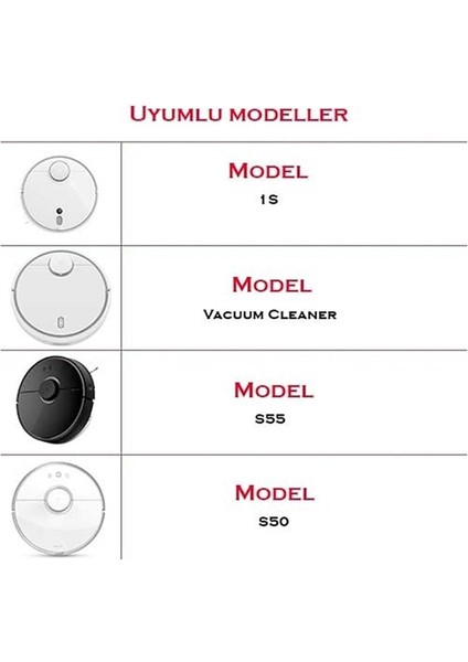 Asgard Grup Xiaomi Mi Robot Uyumlu Vacuum Mop Cleaner SDJQR02RR Uyumlu 6'lı Set