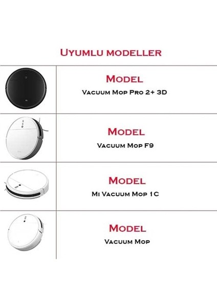 Asgard Grup Xiaomi Vacuum Mop 2c Robot Süpürge Uyumlu Set