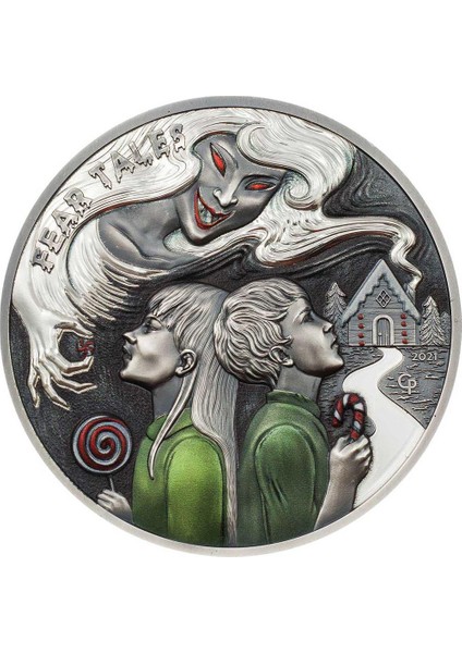 Hansel And Gretel Fear Tales 2021 2 Ons 62.20 Gram Gümüş Sikke Coin (999)