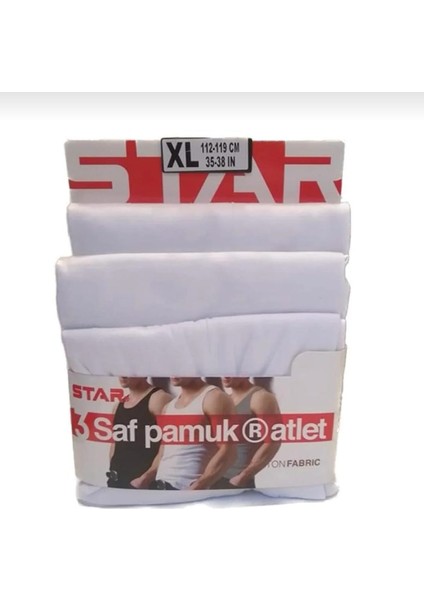 3 Lü Erkek % 100 Saf Pamuk Süprem Atlet