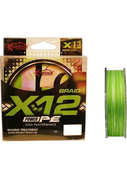X12 Power Pe Ip Misina 0,18MM 150MT Green White