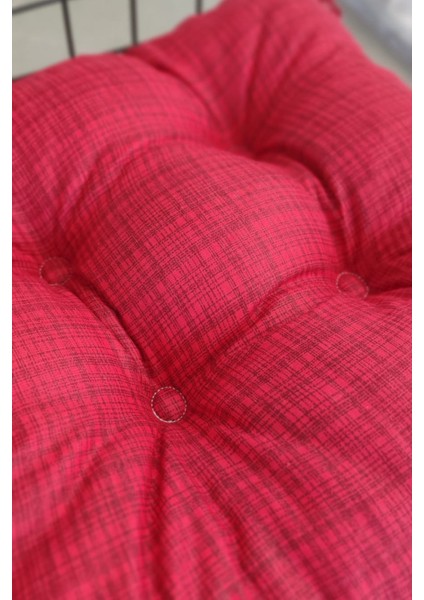 Kare Kırmızı Sandalye Minderi 40 x 40 cm | Bahçe Balkon Minderi | Minder | 1 Adet fırsatları
