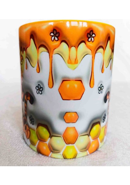 Mugs And Love Tigger 3D Baskı Büyük Boy Kupa