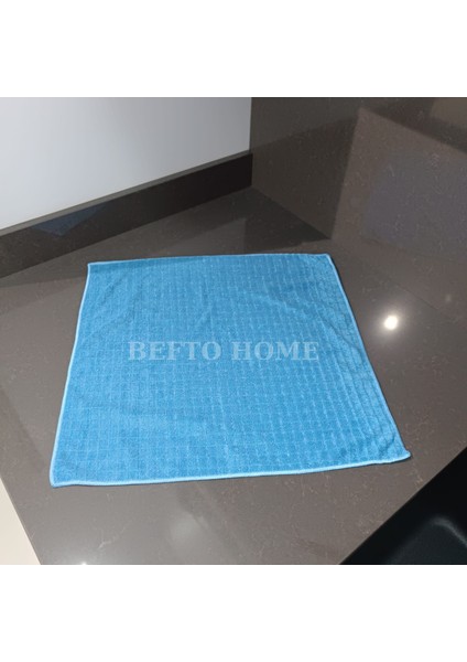 Befto Home Mavi ve Yeşil Renk,2 Adet 40X40 cm Mikrofiber Süper ,temizlik, Mutfak Bezi