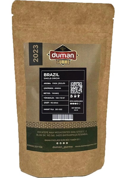 Brezilya Yöresel Rio Minas Öğütülmüş Filtre Kahve 200 gr