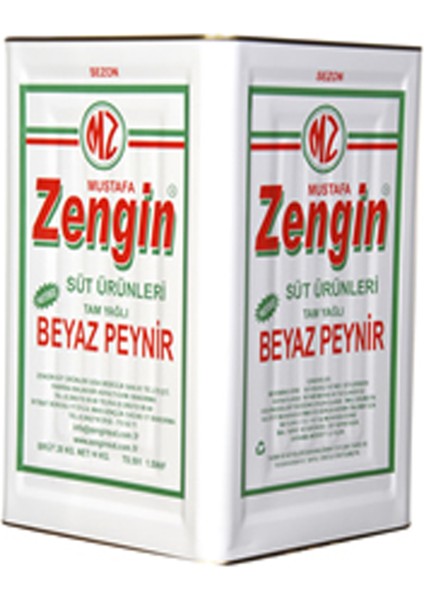 ZENGİN Tam Yağlı Beyaz Peynir – Sert (Ekstra) | 18 KG Teneke