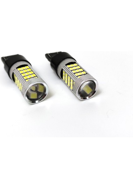 Pemium T20 7440 9W LED Ampul Tek Duy Beyaz 2835 Chip Mercekli