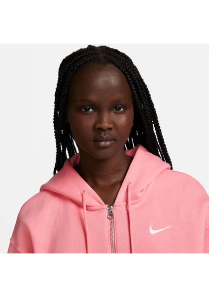 Sportswear Phoenix Fleece Oversized Full-Zip Hoodie Pembe Kadın Sweatshirt DQ5758-611 indirimleri