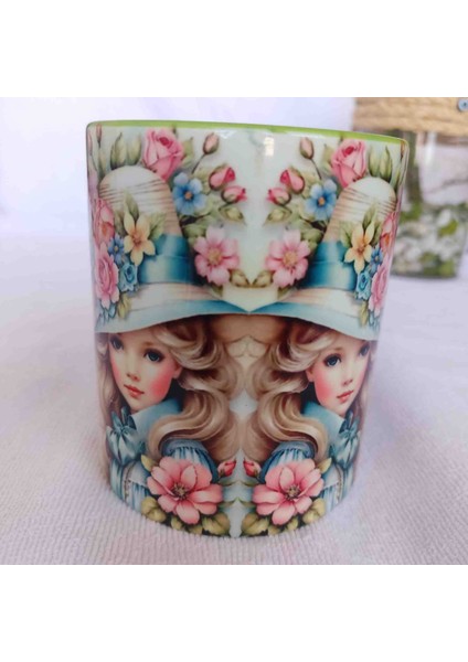 Mugs And Love Old Time Lady6 Vintage Baskı Kupa