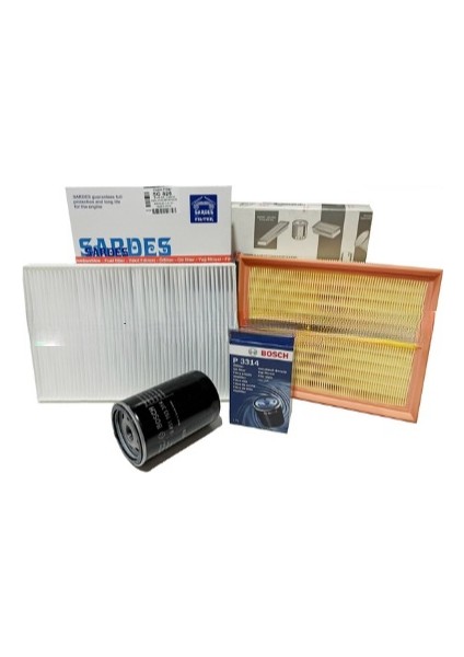 Audi A4 1.6 Benzinli Filtre Bakım Seti (2001-2008) Arası Alz 102HP (490490262)