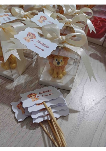 Aslan MUM50ADET,DOĞUM Günü Hediyesi,bebek Mevludu,sünnet Hatırası,babyshower,yenidoğan Hediyelik Mum