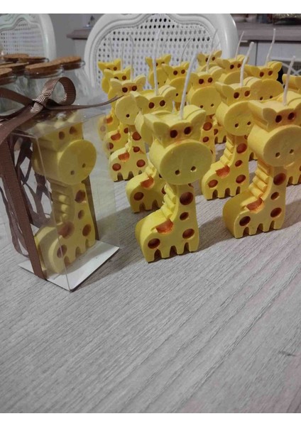 Zürafa Mum 15 Adet,doğum Günü Hediyesi,bebek Mevludu,sünnet Hatırası,babyshower,yenidoğan Hediyelik Mum fırsatları