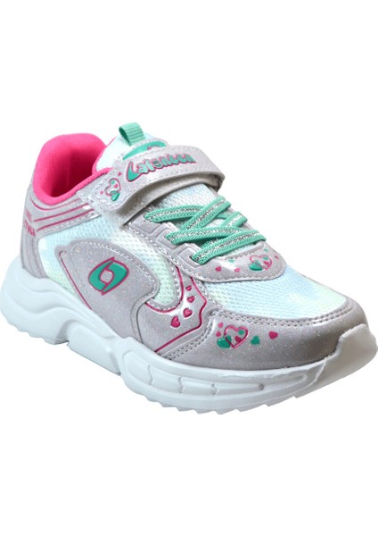 LF.2024 Gri Pembe Cırtlı Anatomik Kız Çocuk Spor Ayakkabı
