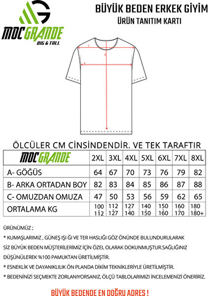 Moc Grande Mocgrande Erkek Büyük Beden Sıfır Yaka Tişört Motor City 24141 Murdum