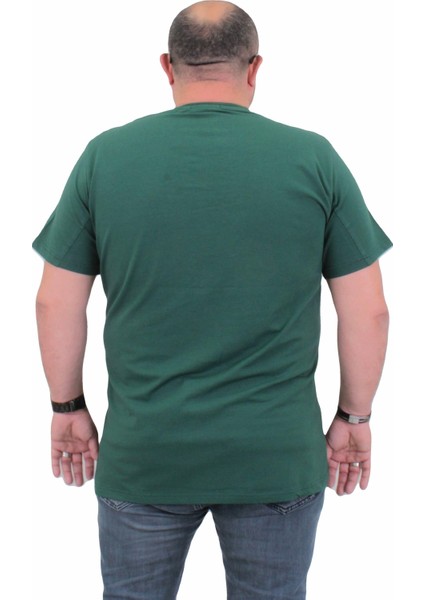 Mocgrande Erkek Büyük Beden Sıfır Yaka Tişört Sydney 24139 Neftı modelleri