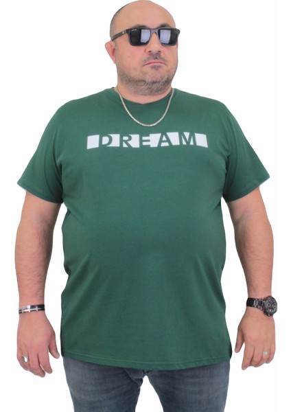 Mocgrande Erkek Büyük Beden Sıfır Yaka Tişört Dream 24140 Neftı