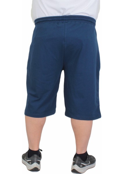 Mocgrande Büyük Beden Erkek Penye Şort Camouflage Pieces 24628 Marin modelleri