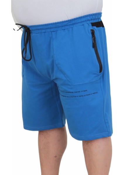 Mocgrande Erkek Büyük Beden Penye Şort Over Think 24629 Saks fiyatları