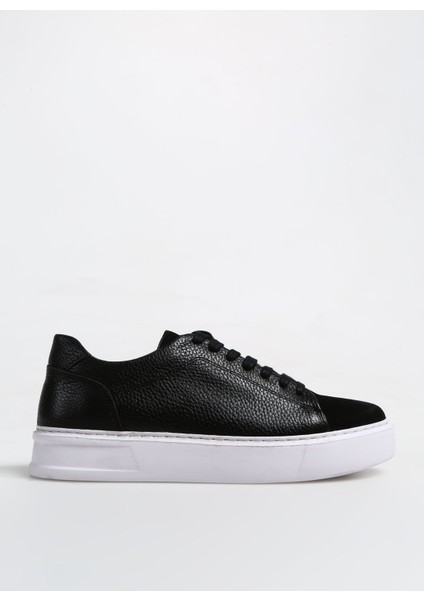 Siyah Erkek Deri Sneaker Rubens