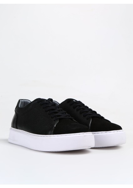 Siyah Erkek Deri Sneaker Rubens