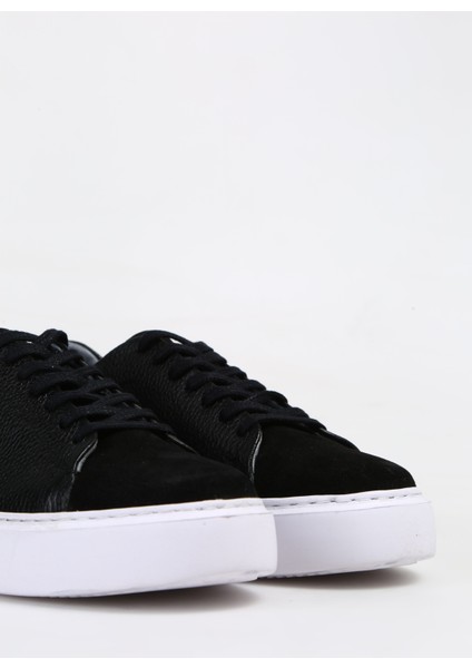 Siyah Erkek Deri Sneaker Rubens