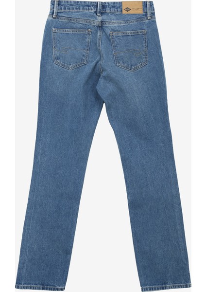 Geniş Paça Straight Açık Lacivert Kadın Denim Pantolon 242 Lcf 121006 Susıe Posey Db Lıght