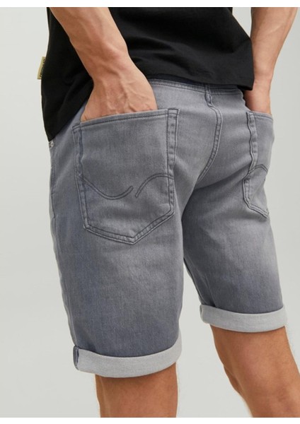 Normal Bel Normal Gri Erkek Denim Şort Jjırıck Jjıcon Shorts Ge 370 I.k Jn