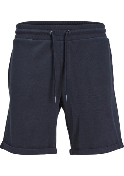 Jack & Jones Comfort Fit Lacivert Erkek Sweat Şort Jpstsmart Sweat Shorts Am