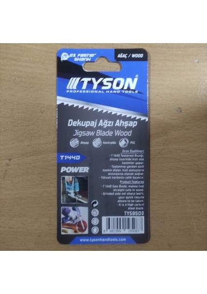Tysoon 5 Li Depukaj Testere Bıçak Seti Ahşap,kontrplak,pvc Için