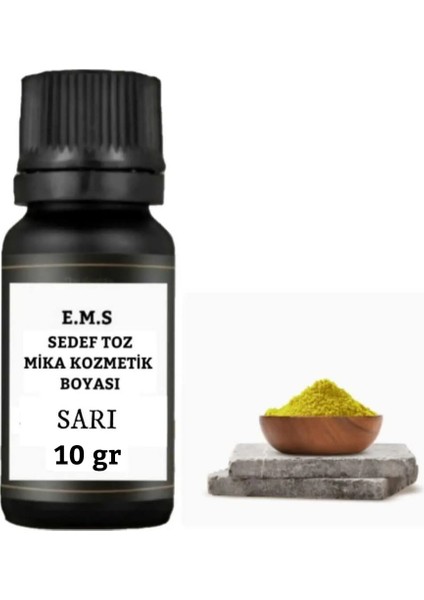 Sedef Toz Mika Kozmetik Boyası 10 Gr SARI - SABUN BOYASI MUM BOYASI OJE BOYASI RUJ BOYASI