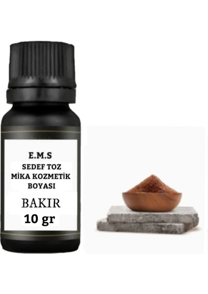 Sedef Toz Mika Kozmetik Boyası 10 Gr BAKIR - SABUN BOYASI MUM BOYASI OJE BOYASI RUJ BOYASI